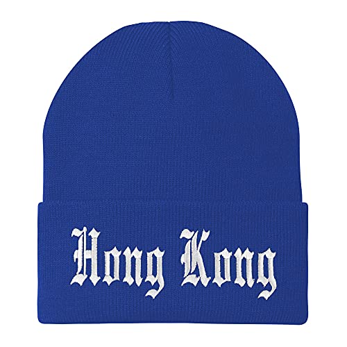 Trendy Apparel Shop Hong Kong Old English Embroidered Long Cuff Beanie