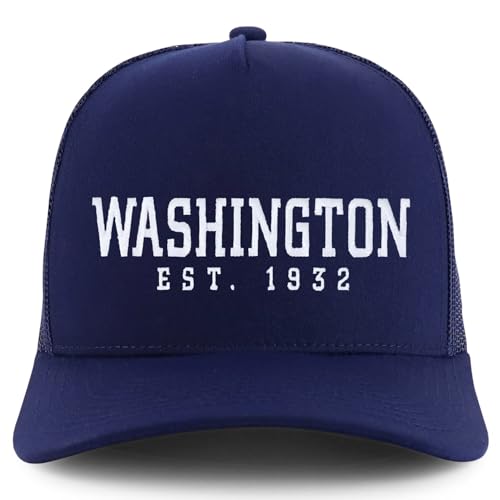 Trendy Apparel Shop Washington Est.1932 Embroidered 5 Panel Snapback Trucker Cap