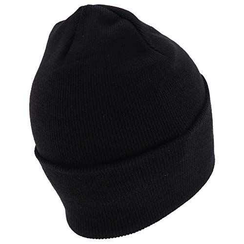 Trendy Apparel Shop 3D King and Queen Embroidered Winter Cuff Folded Long Beanie