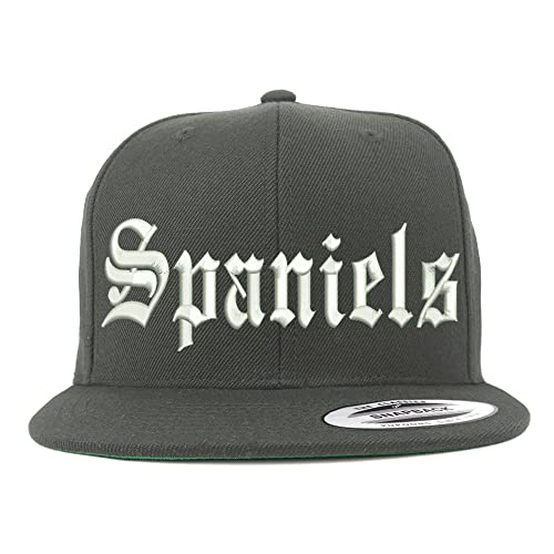 Trendy Apparel Shop Old English Spaniels Embroidered Flatbill Snapback