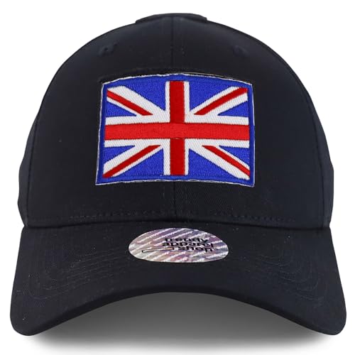 Trendy Apparel Shop United Kingdom Flag Hook and Loop Patch Tactical Baseball Cap