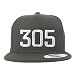 Trendy Apparel Shop Miami 305 Old English Embroidered Flatbill Snapback