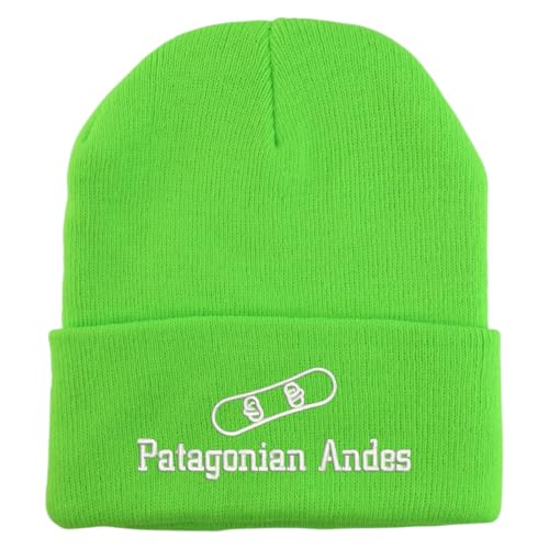 Trendy Apparel Shop Patagonian Andes Snowboard Logo Embroidered Long Cuff Beanie