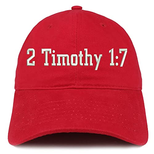 Trendy Apparel Shop 2 Timothy 1: 7 Low Profile Soft Cotton Baseball Cap