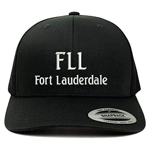 Trendy Apparel Shop FLL Fort Lauderdale Embroidered Retro Fit Trucker Mesh Cap