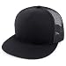 Trendy Apparel Shop Structured High Crown 5 Panel Round Flat Bill Trucker Cap