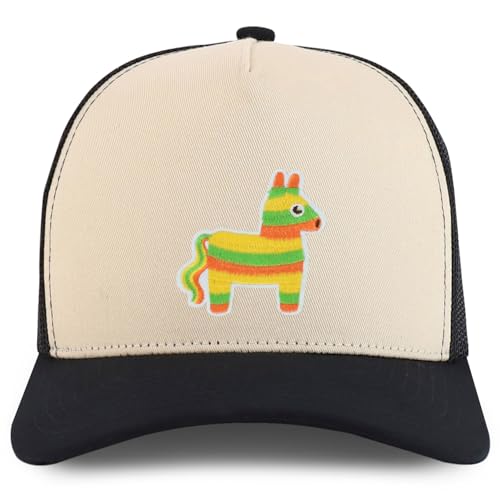 Trendy Apparel Shop Mexican Fiesta Pinata Donkey Embroidered Patch Trucker Cap