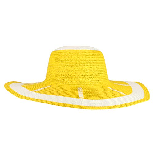 Trendy Apparel Shop Summer Fruit Designed Wide Brim Paper Braid Sun Hat