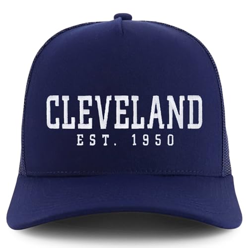 Trendy Apparel Shop Cleveland Est.1950 Embroidered 5 Panel Snapback Trucker Cap