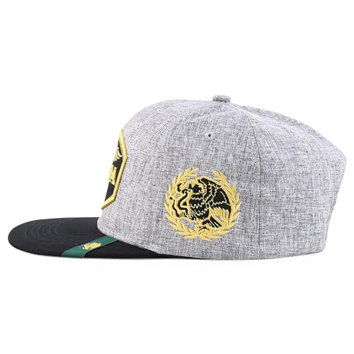 Trendy Apparel Shop Mexico States with Eagle Embroidered Flatbill Snapback Cap