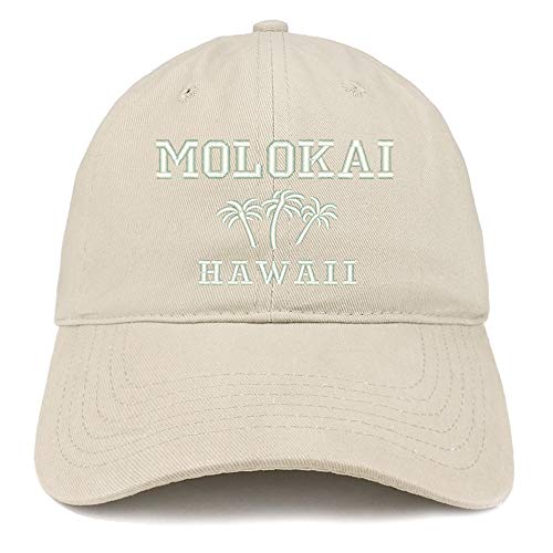 Trendy Apparel Shop Oahu Hawaii & Palm Tree Embroidered Cap – Brushed Cotton, Low Profile, Adjustable – One Size Fits Most