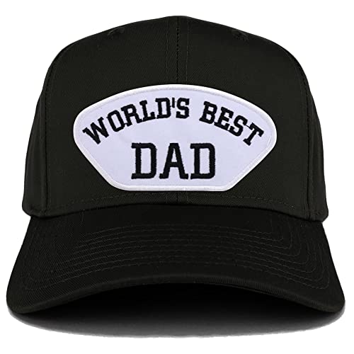 Trendy Apparel Shop World's Best Dad Patch Structured Baseball Cap