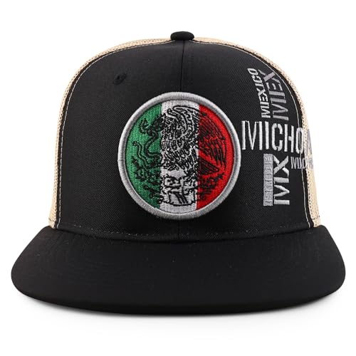 Trendy Apparel Shop Mexico Eagle Michoacan Embroidered Flatbill Snapback Cap