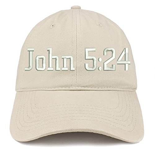 Trendy Apparel Shop John 5:24 Low Profile Soft Cotton Baseball Cap