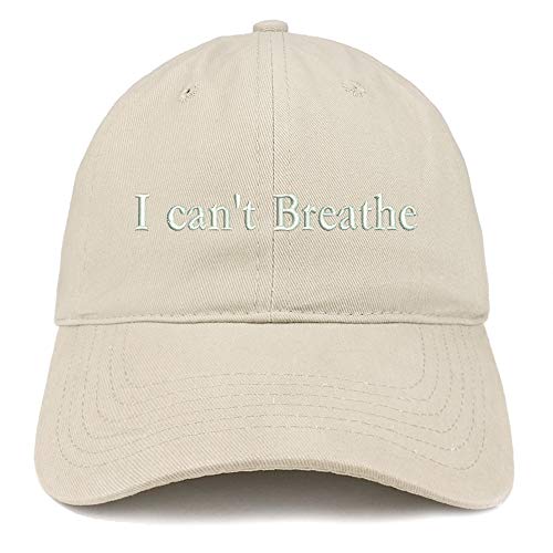 Trendy Apparel Shop I Can't Breathe Embroidered Soft Crown Cotton Cap
