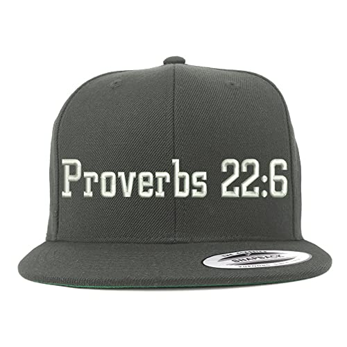 Trendy Apparel Shop Proverbs 22: 6 Embroidered Flatbill Snapback
