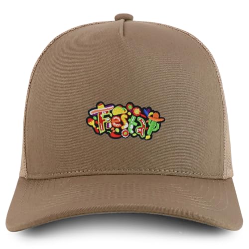 Trendy Apparel Shop Mexican Fiesta Party Embroidered Patch Trucker Cap