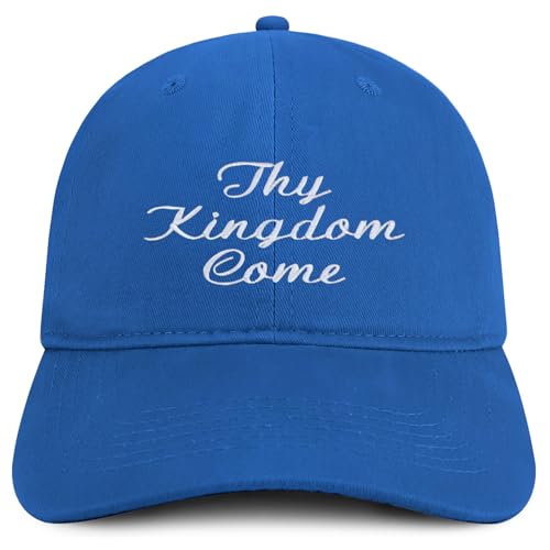 Trendy Apparel Shop Thy Kingdom Come Embroidered Soft Cotton Baseball Cap