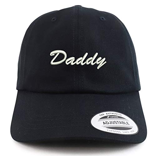 Trendy Apparel Shop XXL Daddy Script Font Embroidered Unstructured Cap