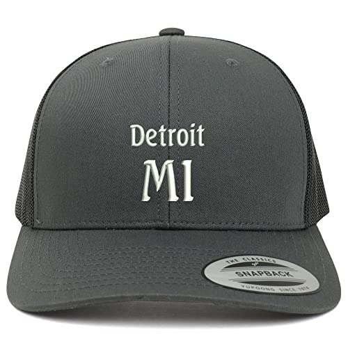 Trendy Apparel Shop Detroit MI Embroidered Retro Fit Trucker Mesh Cap
