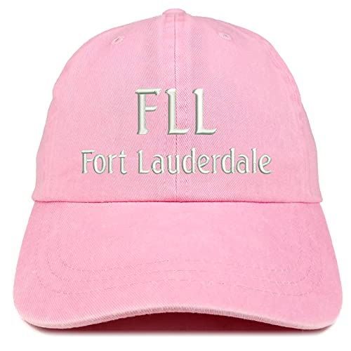 Trendy Apparel Shop FLL Fort Lauderdale Embroidered Pigment Dyed Washed Baseball Cap