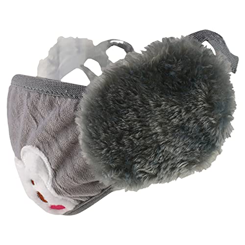 Trendy Apparel Shop Kids Winter Animal Face Cartoon Bear Mask & Earmuffs