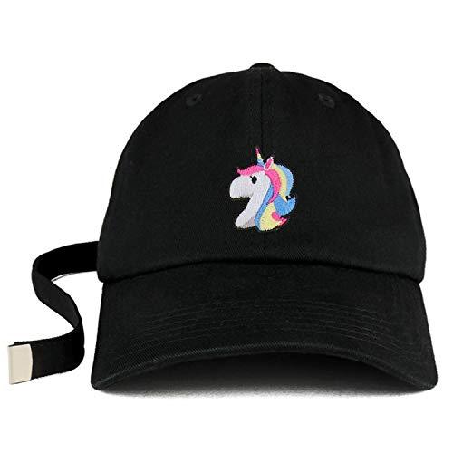 Trendy Apparel Shop Unicorn Patch Unstructured Extra Long Strap Dad Hat