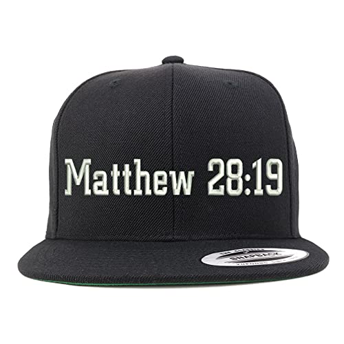 Trendy Apparel Shop Matthew 28:19 Embroidered Flatbill Snapback