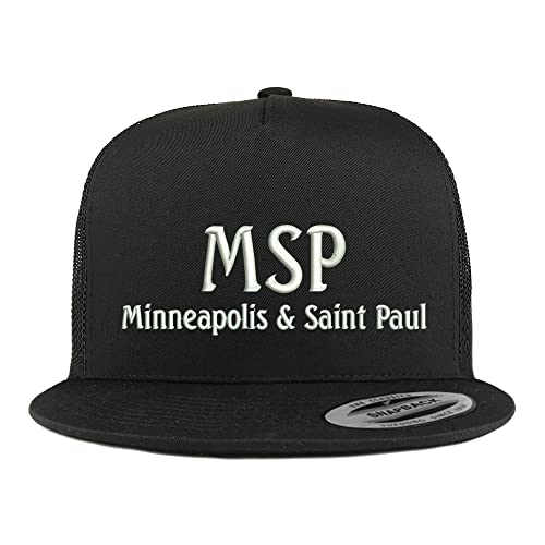 Trendy Apparel Shop MSP Minneapolis and Saint Paul Embroidered 5 Panel Flatbill Trucker Cap