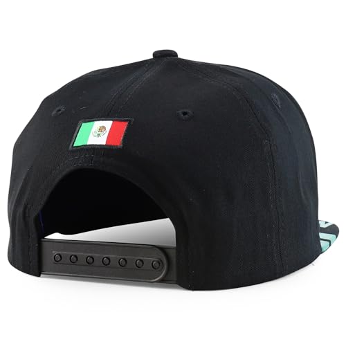 Trendy Apparel Shop Mexico States Auto License Plate Theme Flat Bill Snapback Cap