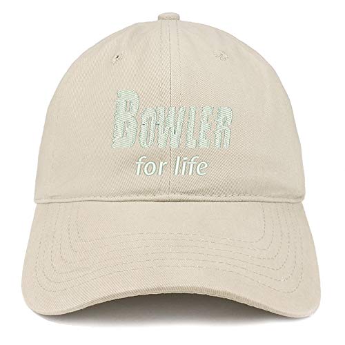 Trendy Apparel Shop Bowler for Life Text Embroidered Unstructured Cotton Dad Hat