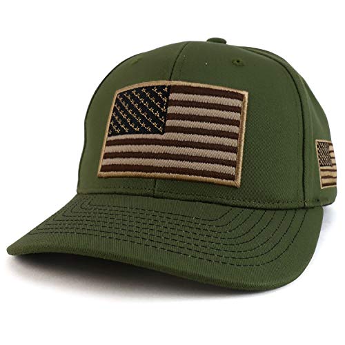 Trendy Apparel Shop 3D USA Flag Embroidered Structured Snapback Baseball Cap