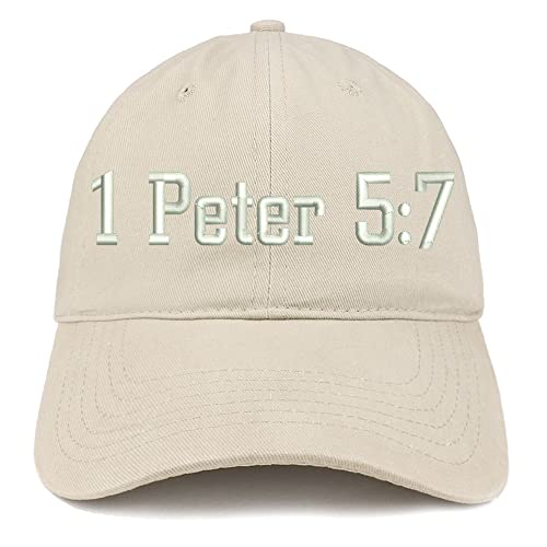 Trendy Apparel Shop 1 Peter 5:7 Low Profile Soft Cotton Baseball Cap