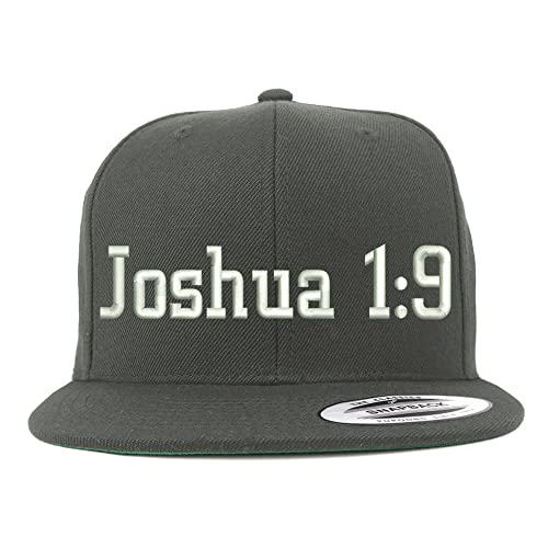 Trendy Apparel Shop Joshua 1:9 Embroidered Flatbill Snapback