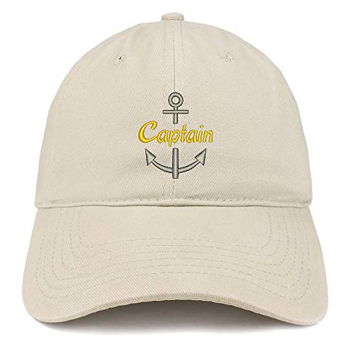 Trendy Apparel Shop Captain Embroidered Unstructured Cotton Dad Hat