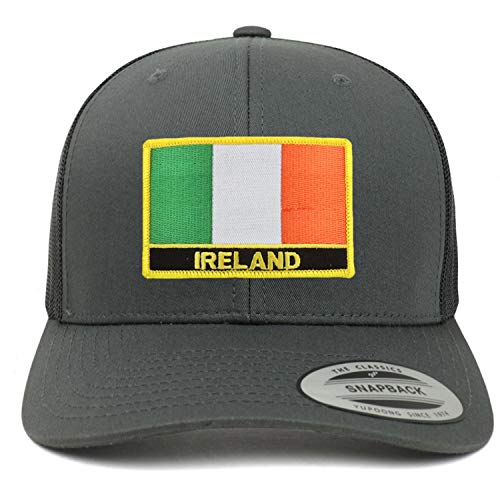 Trendy Apparel Shop Flexfit XXL Ireland Flag Retro Trucker Mesh Cap