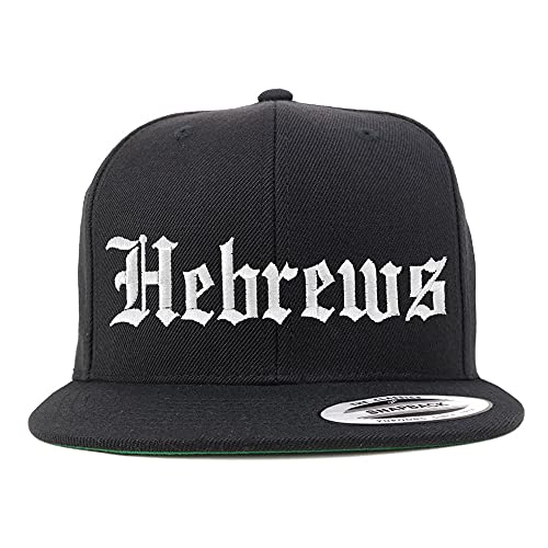 Trendy Apparel Shop Hebrews Old English Embroidered Flatbill Snapback