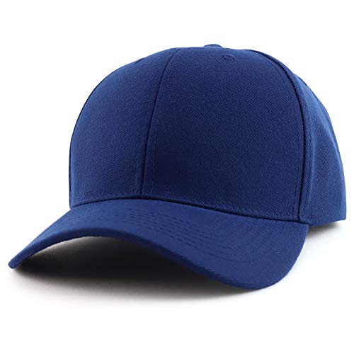 Trendy Apparel Shop Oversized Big XXL Structured Plain Baseball Cap