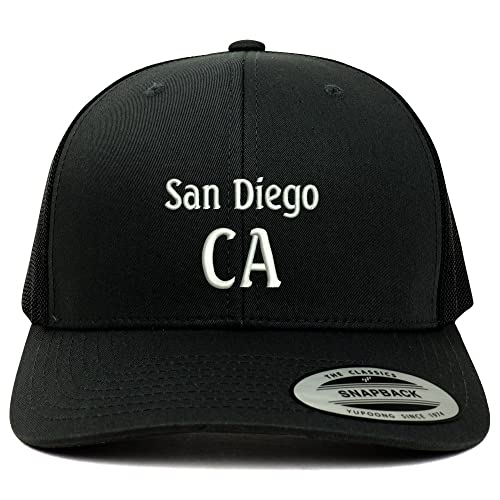 Trendy Apparel Shop San Diego CA Embroidered Retro Fit Trucker Mesh Cap