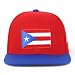Trendy Apparel Shop Puerto Rico Embroidered Round Flat Bill Snapback Cap