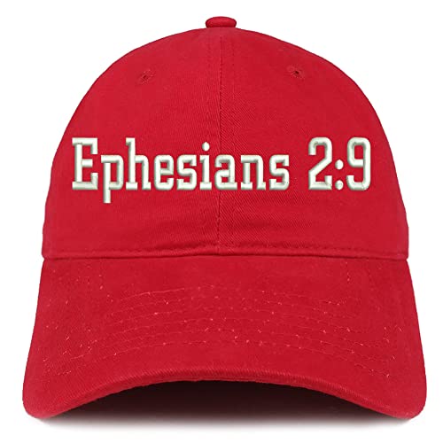 Trendy Apparel Shop Ephesians 2:9 Low Profile Soft Cotton Baseball Cap
