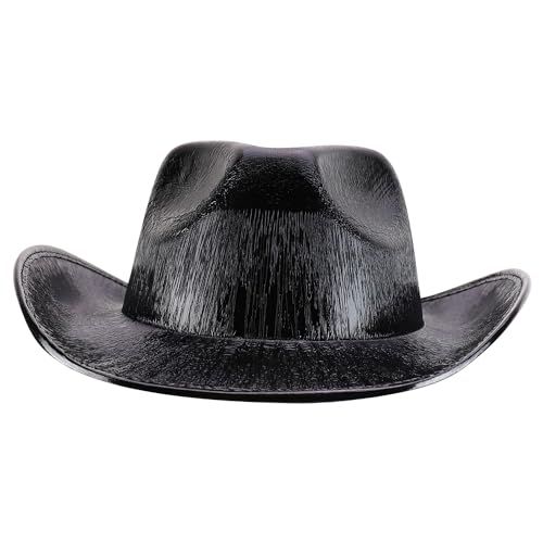 Trendy Apparel Shop Metalic Glitter Space Cowboy Cowgirl Hat