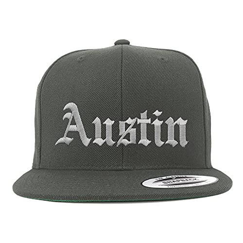 Trendy Apparel Shop Austin Old English Embroidered Flatbill Snapback