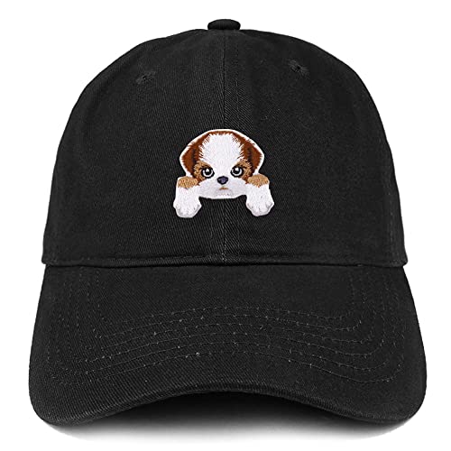 Trendy Apparel Shop Shih Tzu Patch Low Profile Soft Cotton Baseball Cap