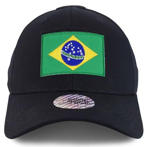 Trendy Apparel Shop Brazil Flag Hook and Loop Patch Tactical Baseball Cap