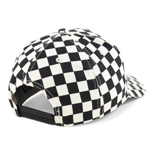 Trendy Apparel Shop Structured 5 Panel Checkered Print Baseball Cap