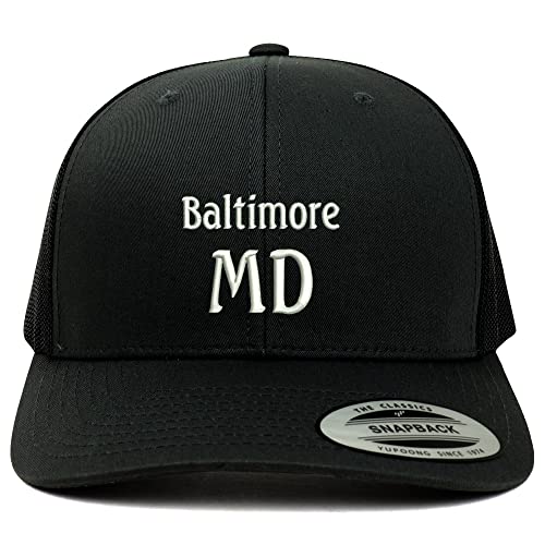 Trendy Apparel Shop Baltimore MD Embroidered Retro Fit Trucker Mesh Cap