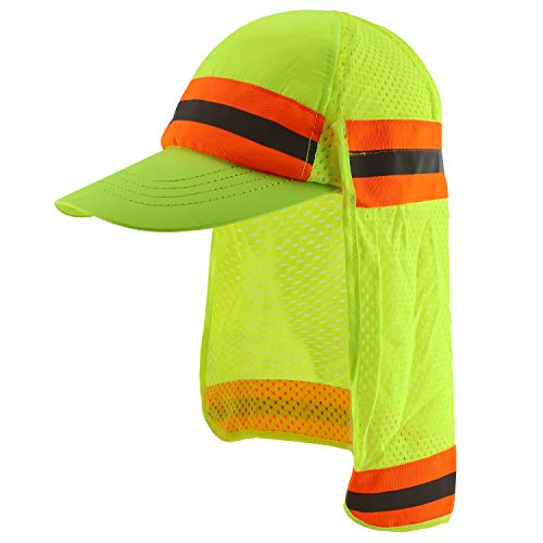 Trendy Apparel Shop High Visibility Reflective Ball Cap with Removable Mesh Flap