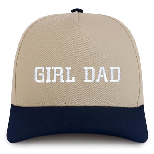 Trendy Apparel Shop Girl Dad Embroidered 5 Panel High Profile Structured Snapback Cap