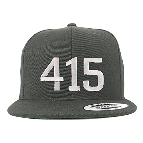Trendy Apparel Shop 414 San Francisco CA Old English Embroidered Flatbill Snapback